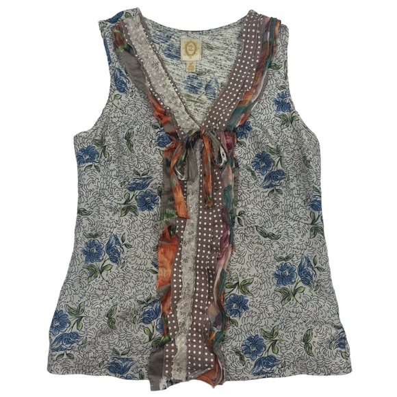 Ric Rac Tops - Ric Rac Sleeveless Floral Shirt Size S
